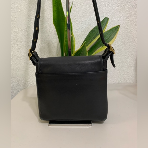 💕👜Vintage Coach Black Leather Crossbody Satchel💕👜 - Picture 2 of 11